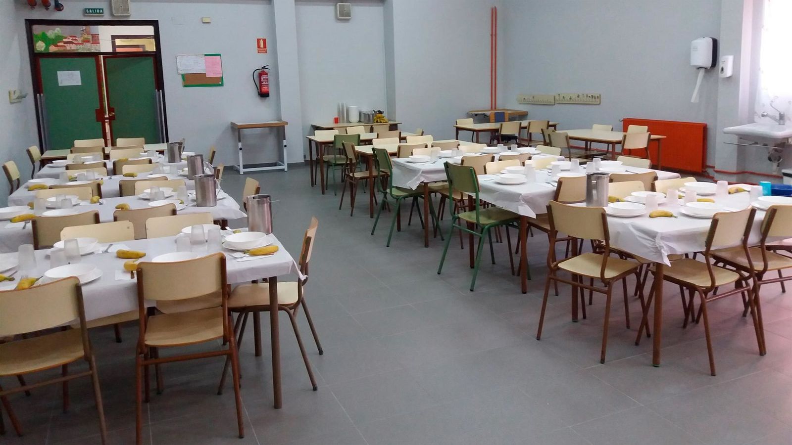 Imagen de un comedor escolar de la red pública de escuelas infantiles de la Comunidad de Madrid