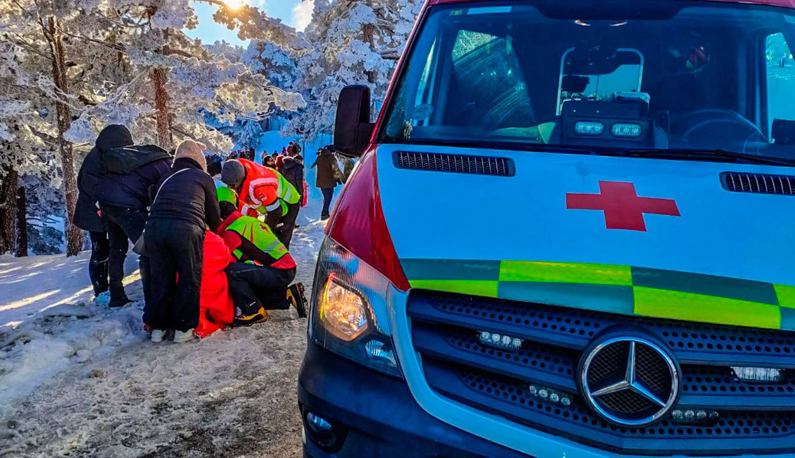 Accidente con un trineo