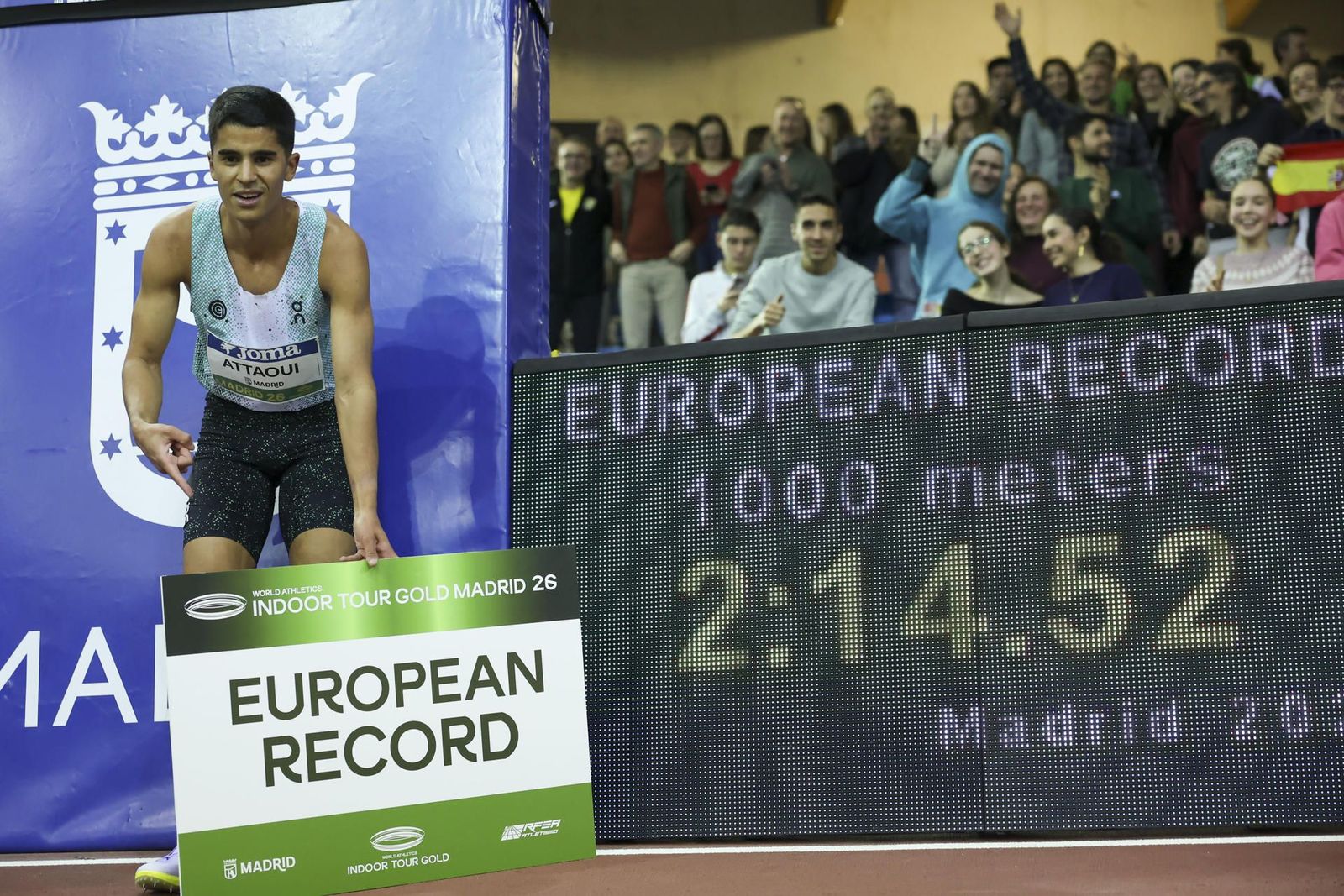 Attaoui, con récord de Europa, y Llopis, con récord de España, estrellas en Madrid