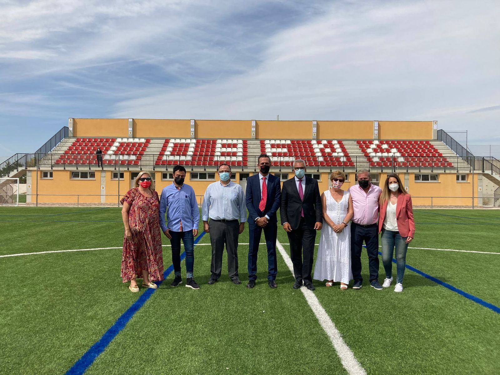 Inauguración del estadio municipal de Cobeña