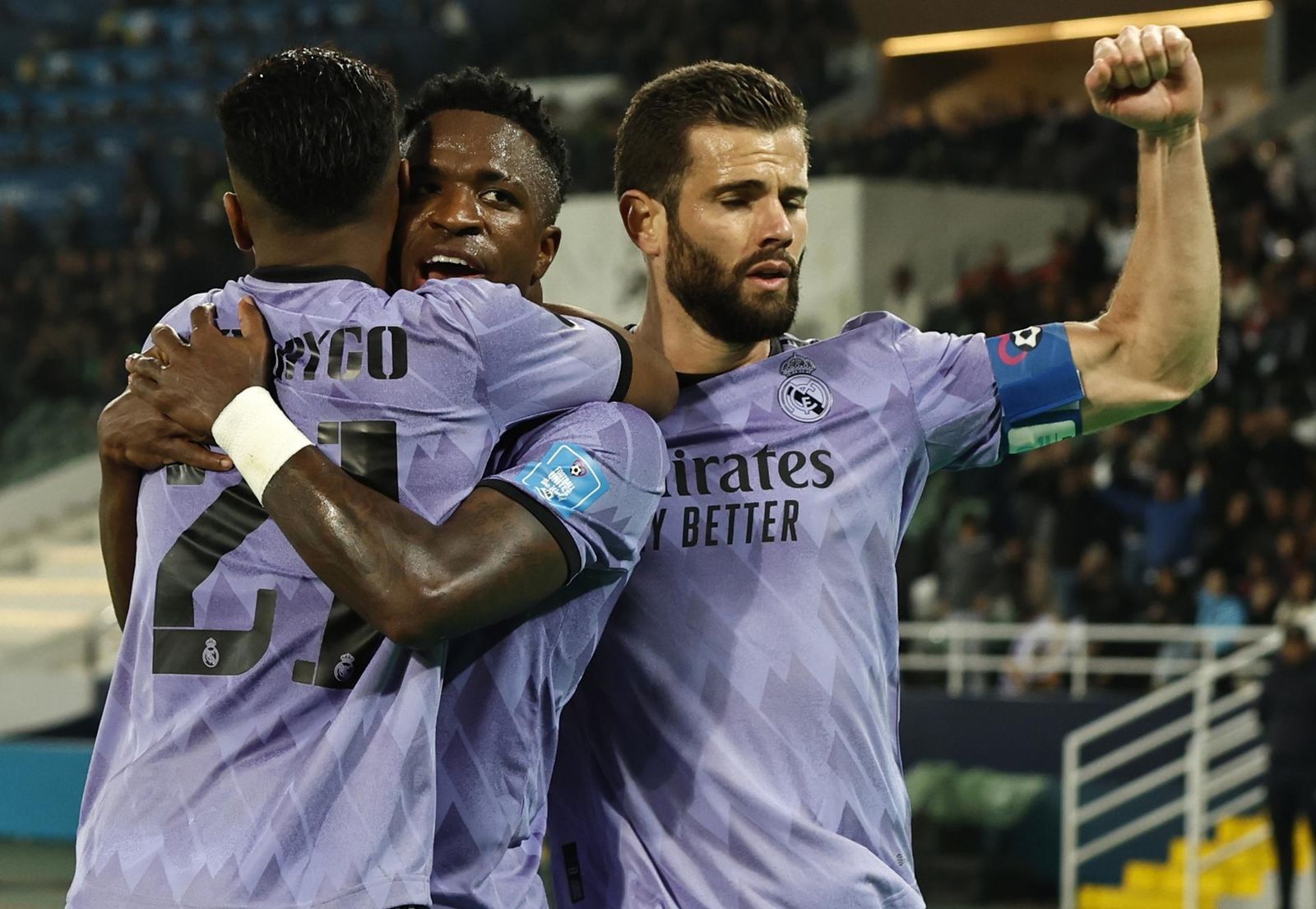 Rodrygo, Vinicius y Nacho