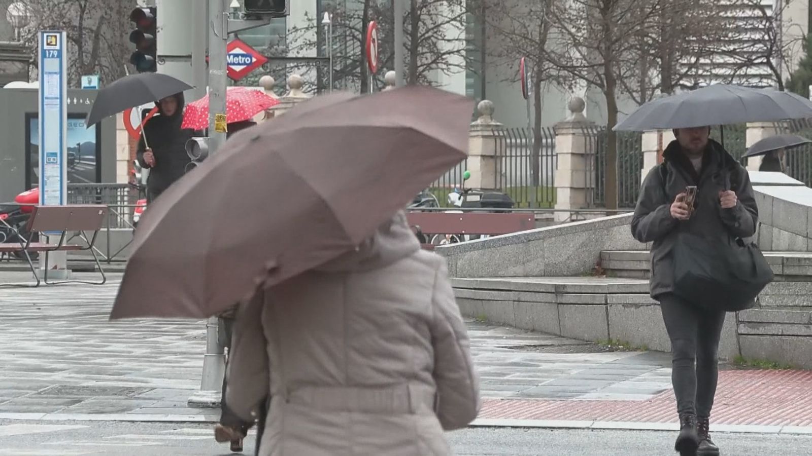 Día lluvioso en Madrid