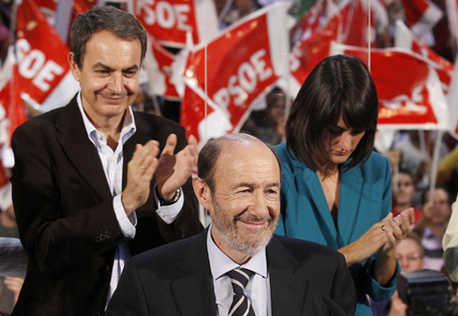 Rubalcaba y Zapatero, juntos en Málaga