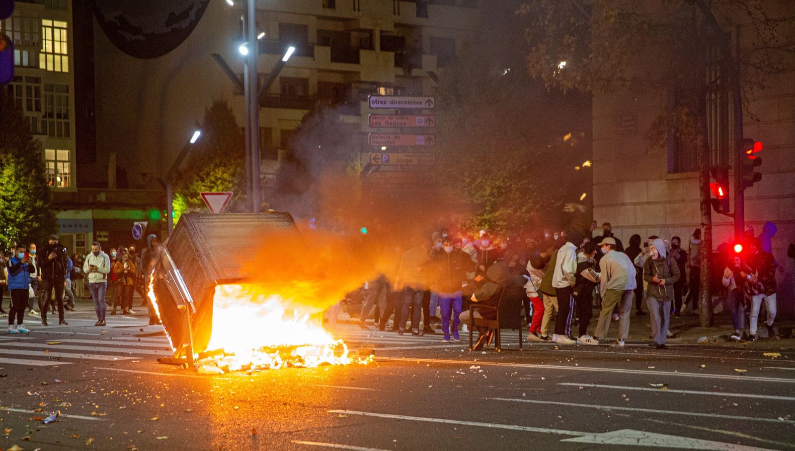 Disturbios en las calles de Logroño
