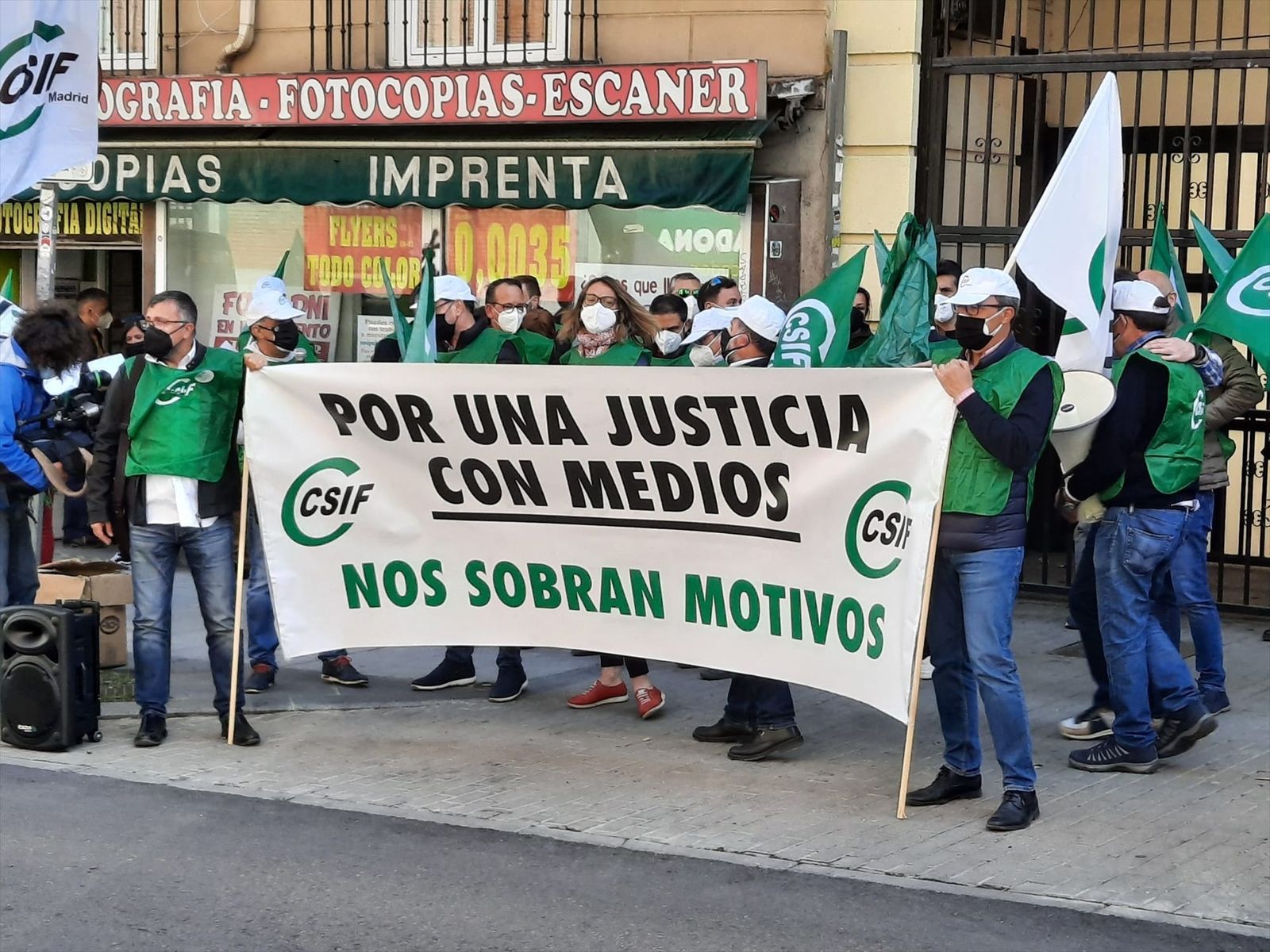 Protesta de funcionarios de Justicia