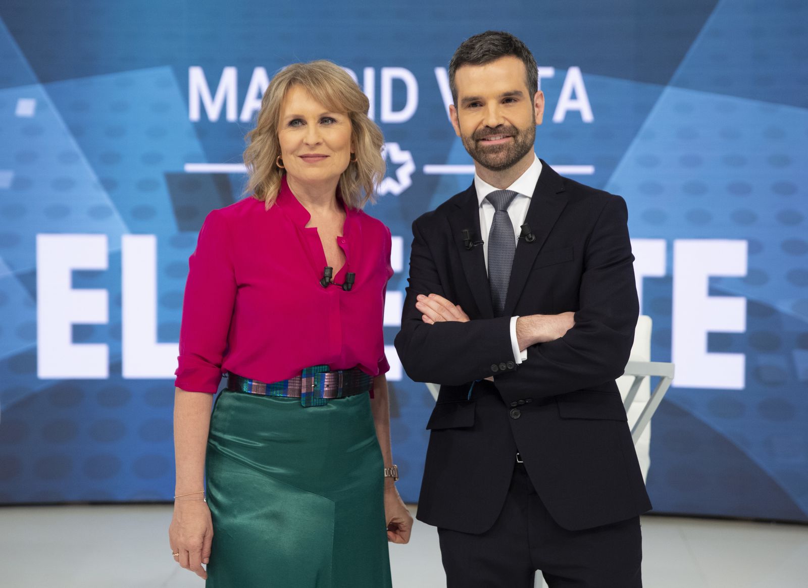 María Rey y Jon Ariztimuño, moderadores del debate.
