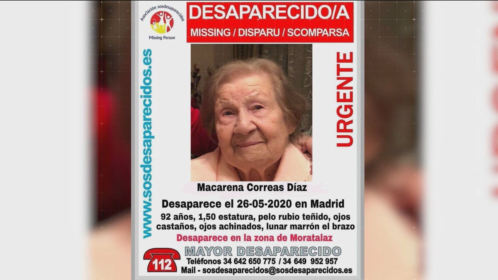 Hallan el cuerpo sin vida de Macarena, desaparecida en Moratalaz