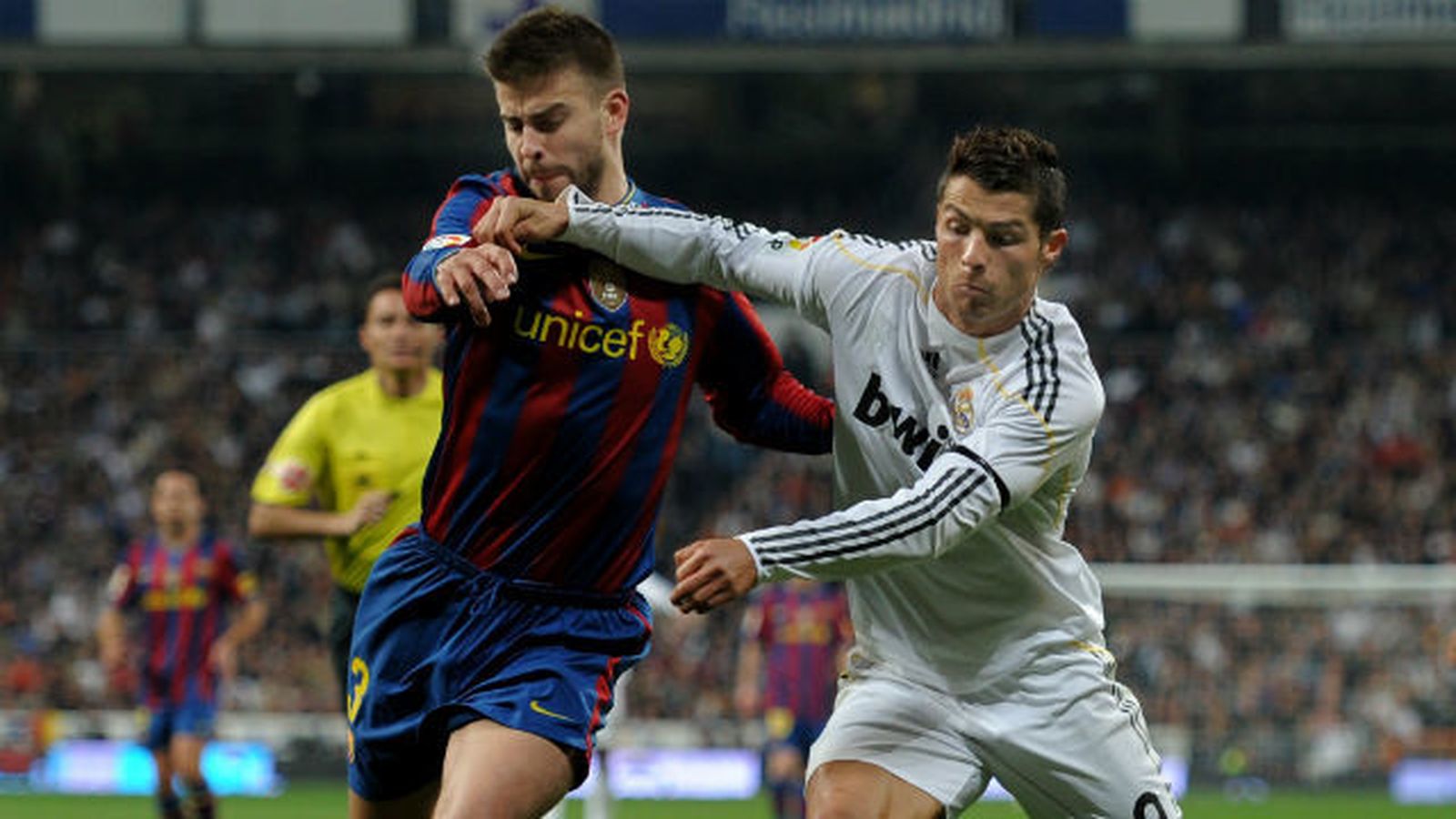 Piqué y Cristiano Ronaldo