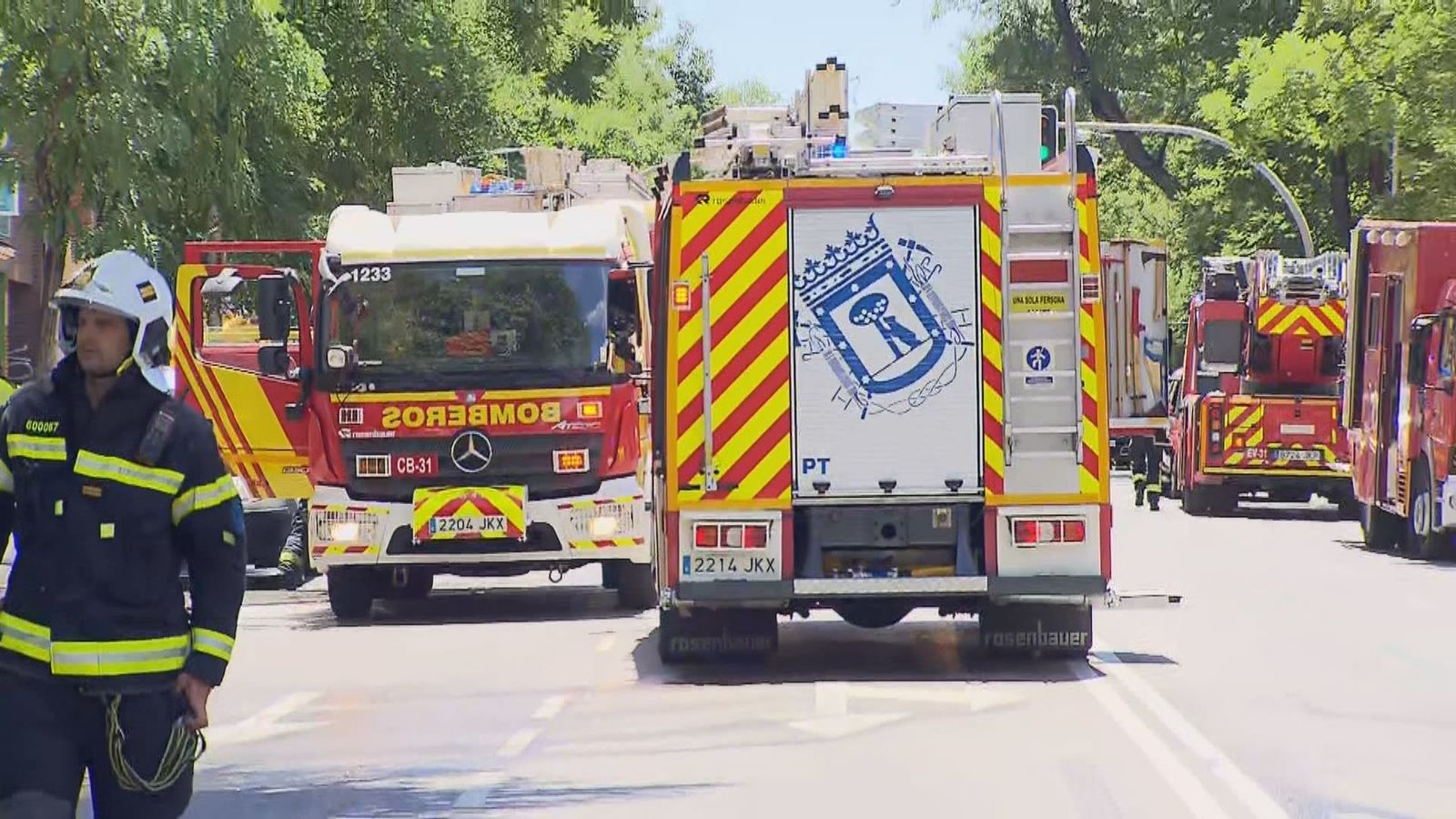 Incendio en un edificio de viviendas en el paseo Imperial