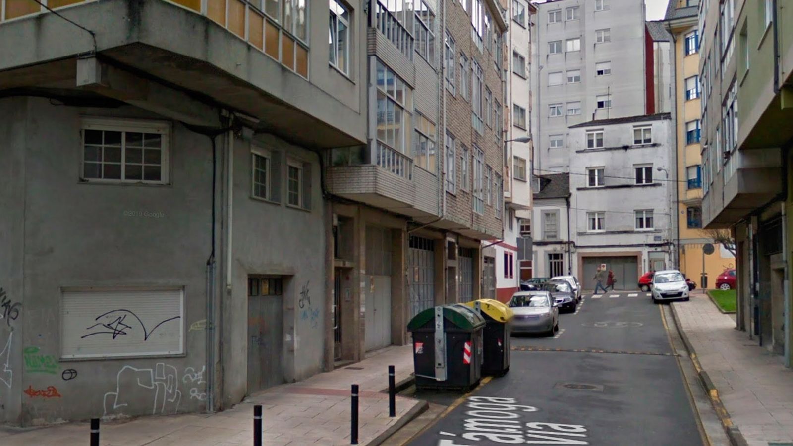 Calle Río Avia, en el barrio de Feijoo (Lugo)