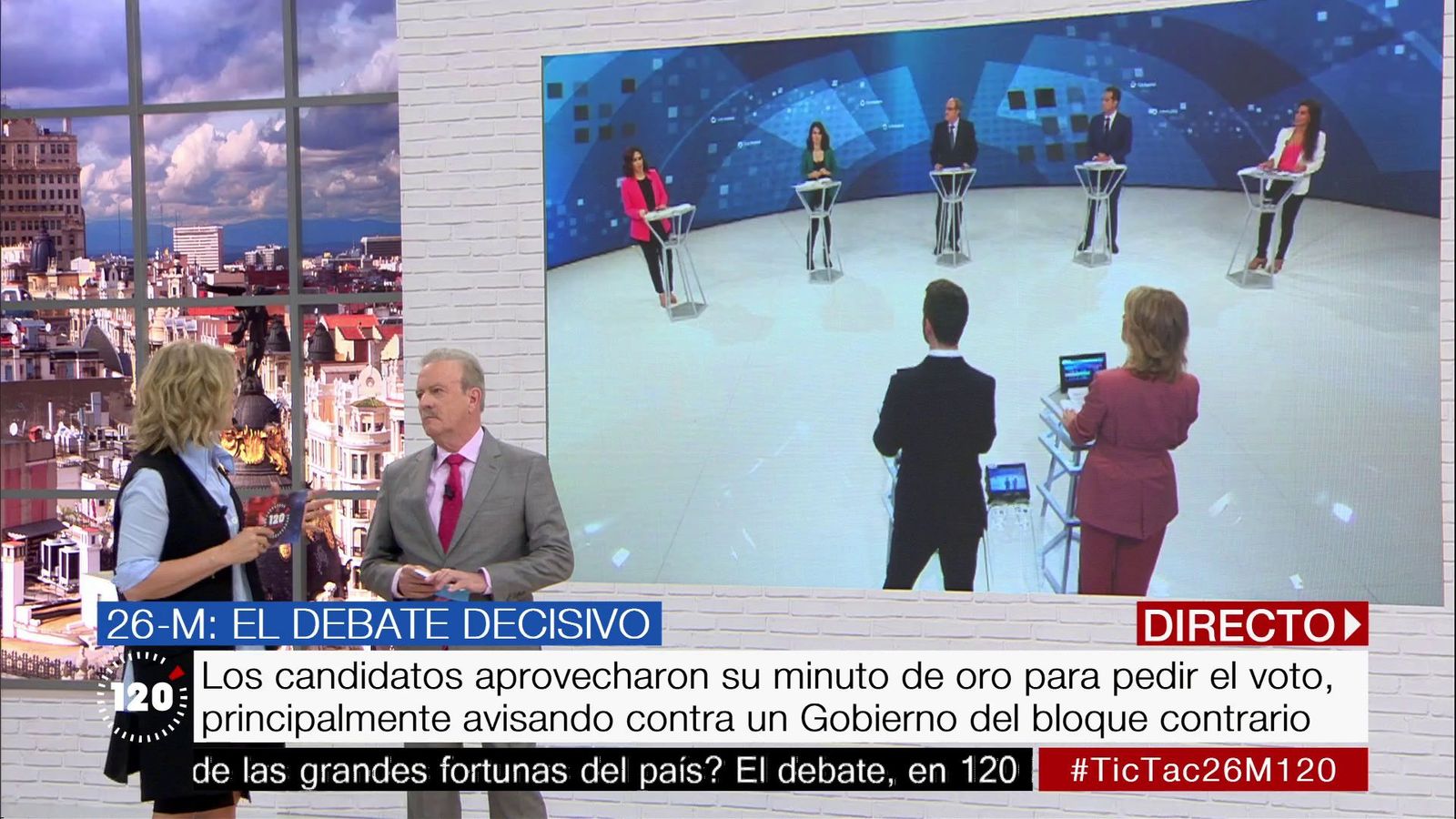 El minuto de oro de los candidatos a la Comunidad de Madrid, al detalle