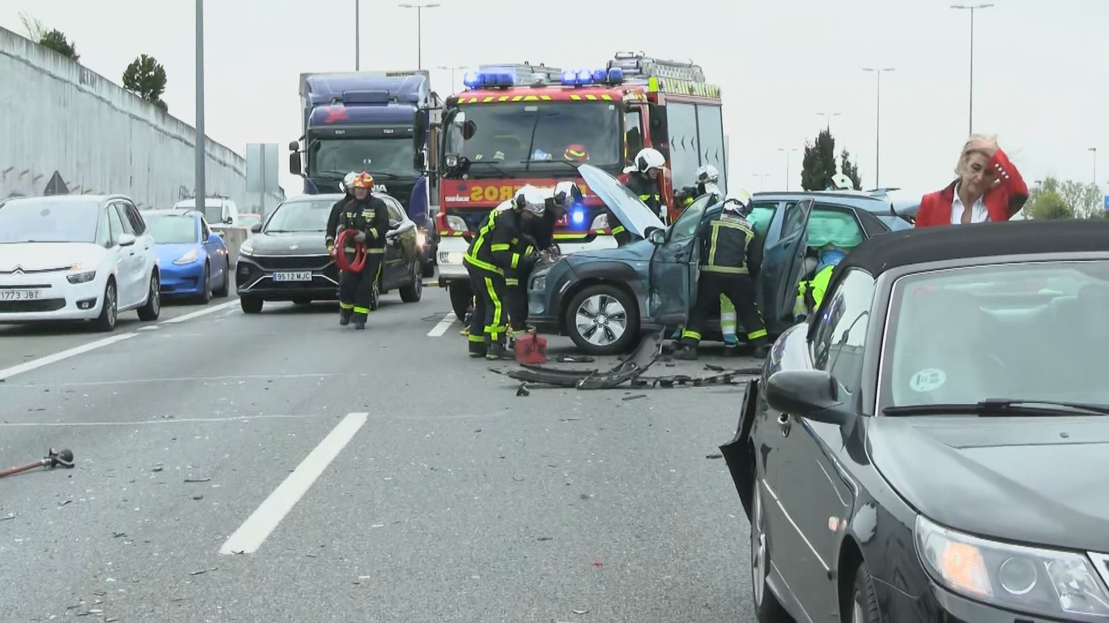 Accidente en la A-6