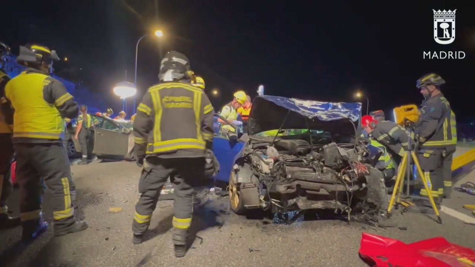 Un conductor 'kamikaze' impactó contra otro coche anoche  en M-40