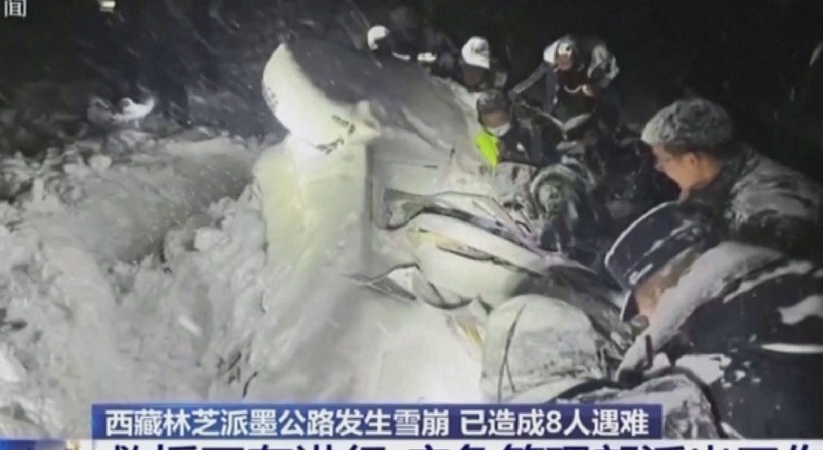 Una avalancha causa al menos 8 muertos en la región china del Tíbet