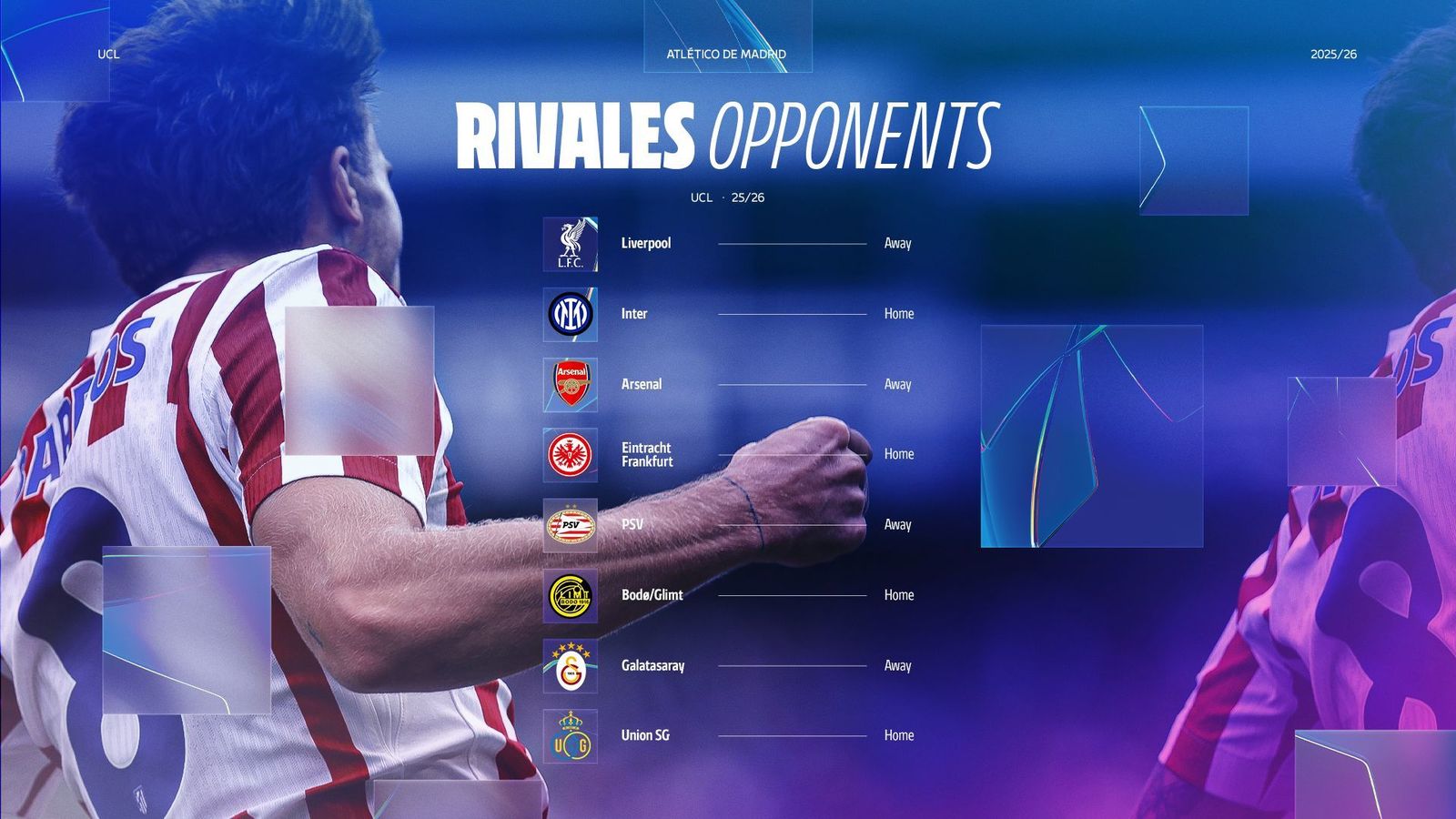 Rivales del Atlético en la Champions