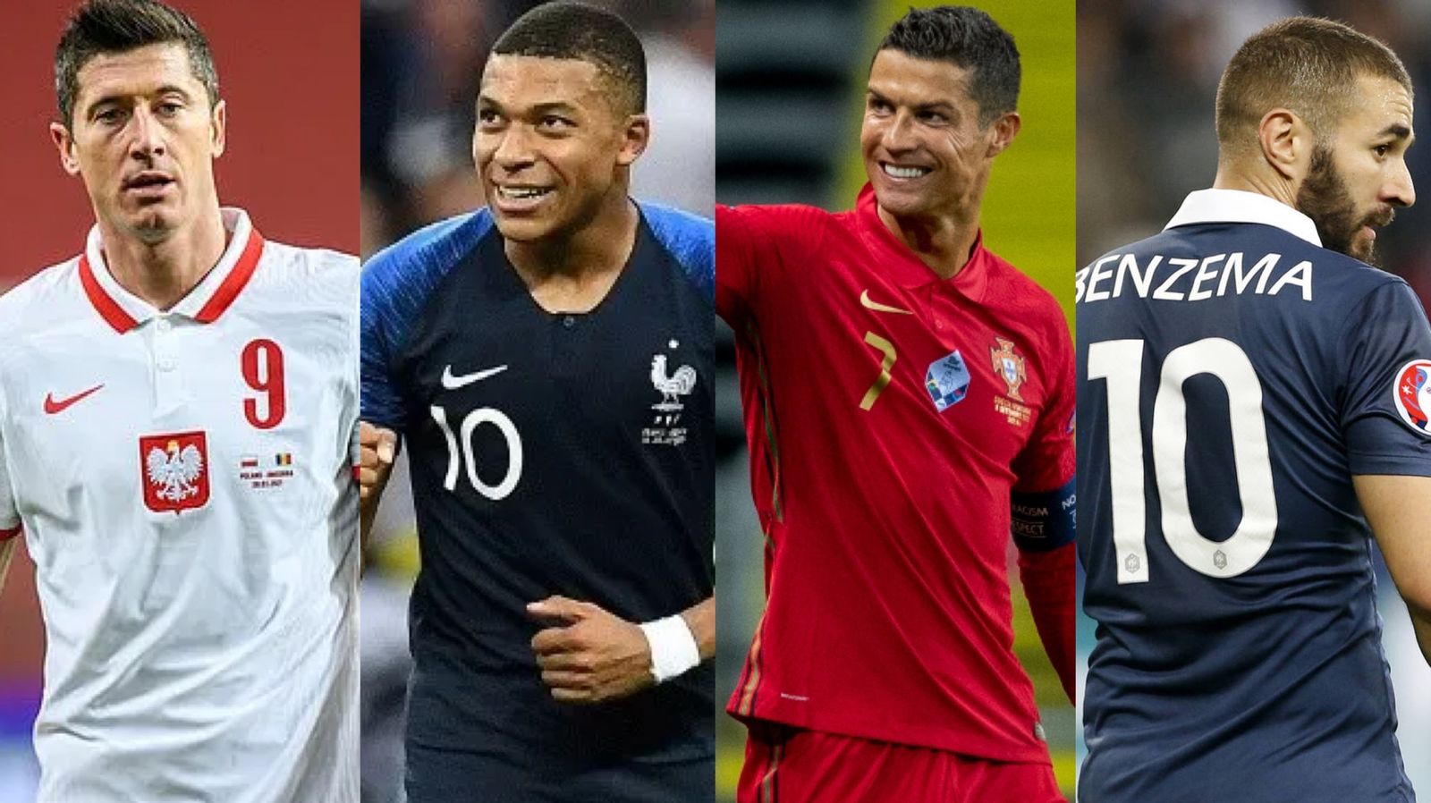 Lewandowski, Mbappe, Cristiano Ronaldo y Benzema