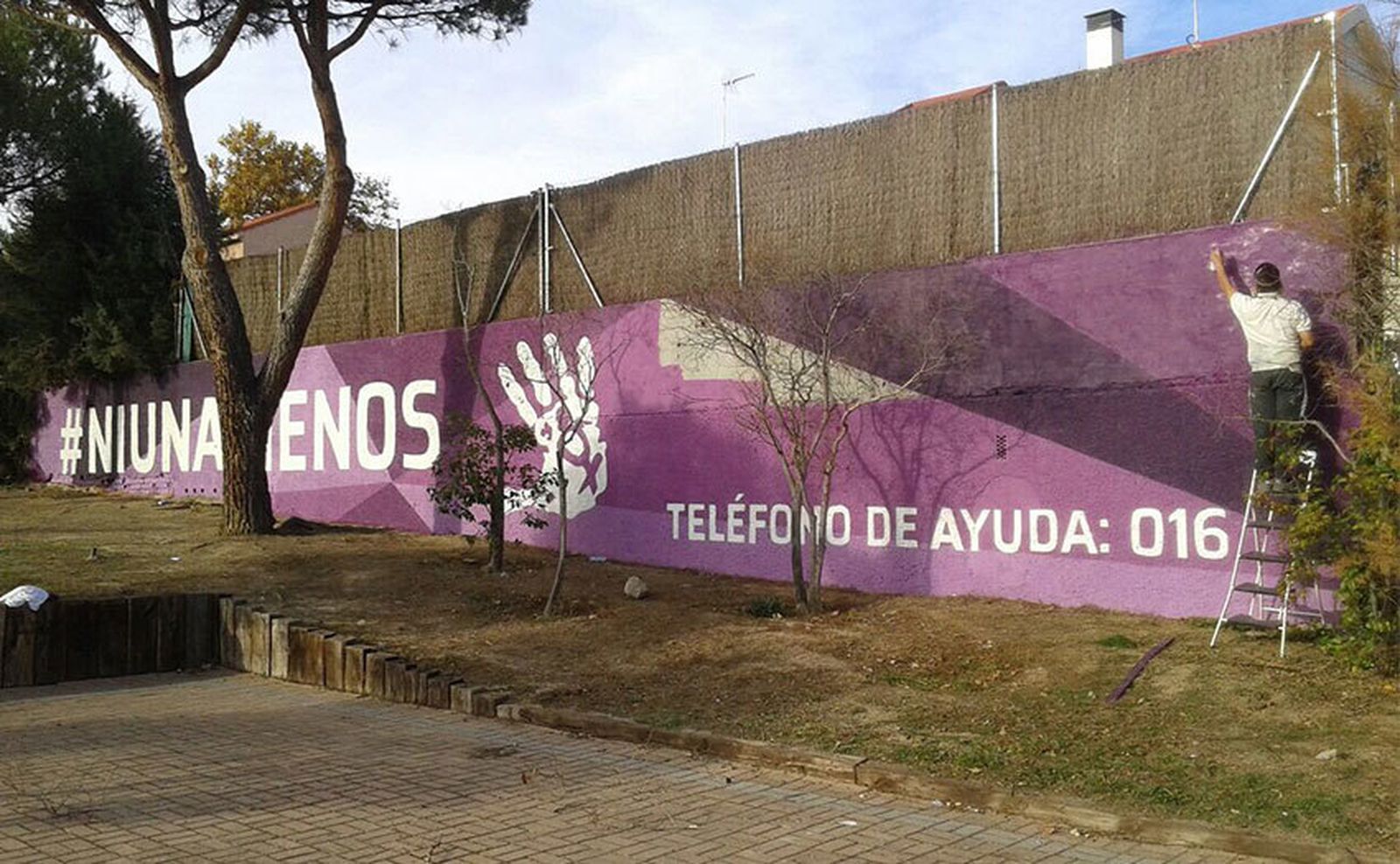 El mural antes de ser ensuciado