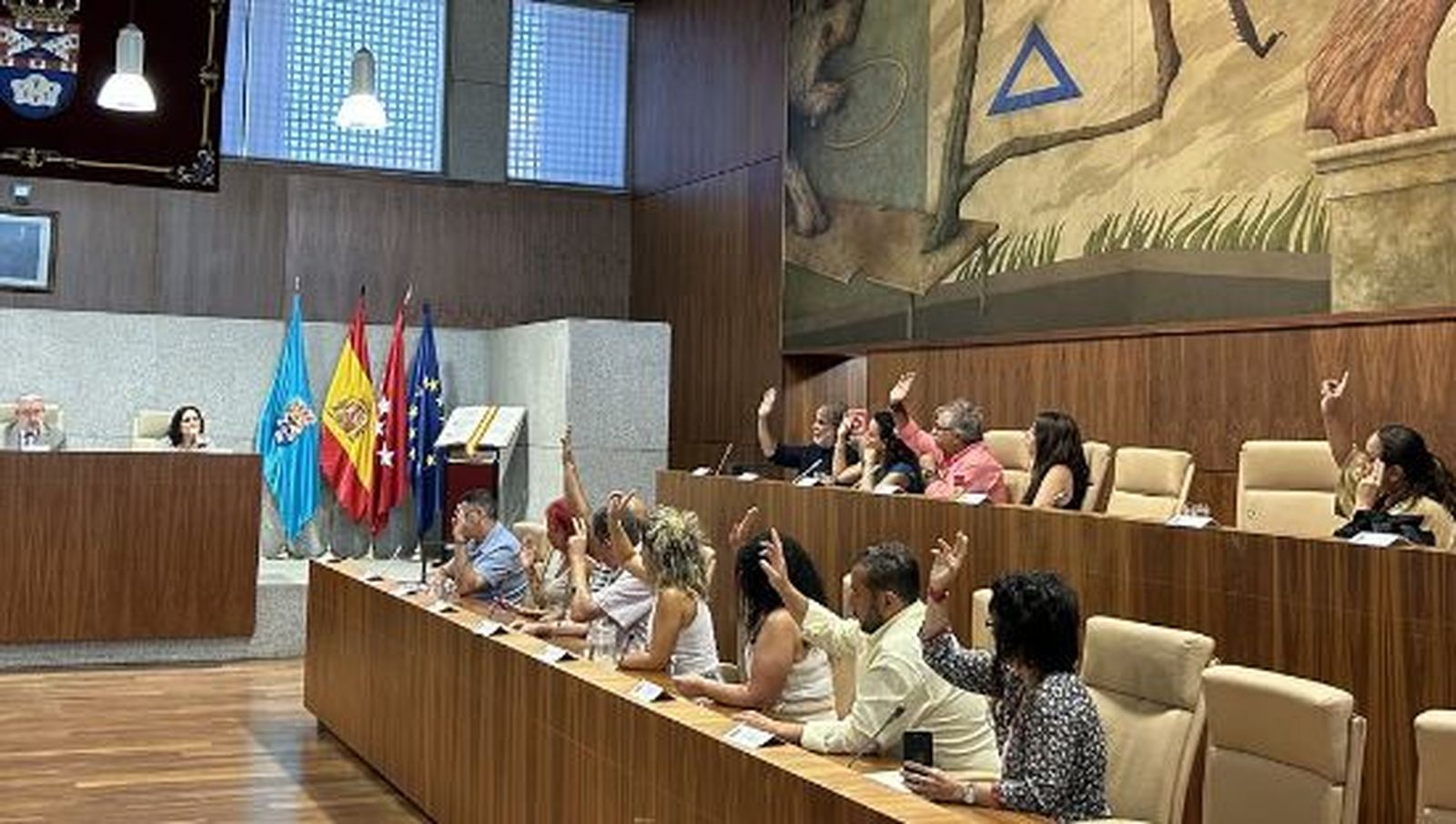 Votación en el Pleno del Ayuntamiento de Leganés