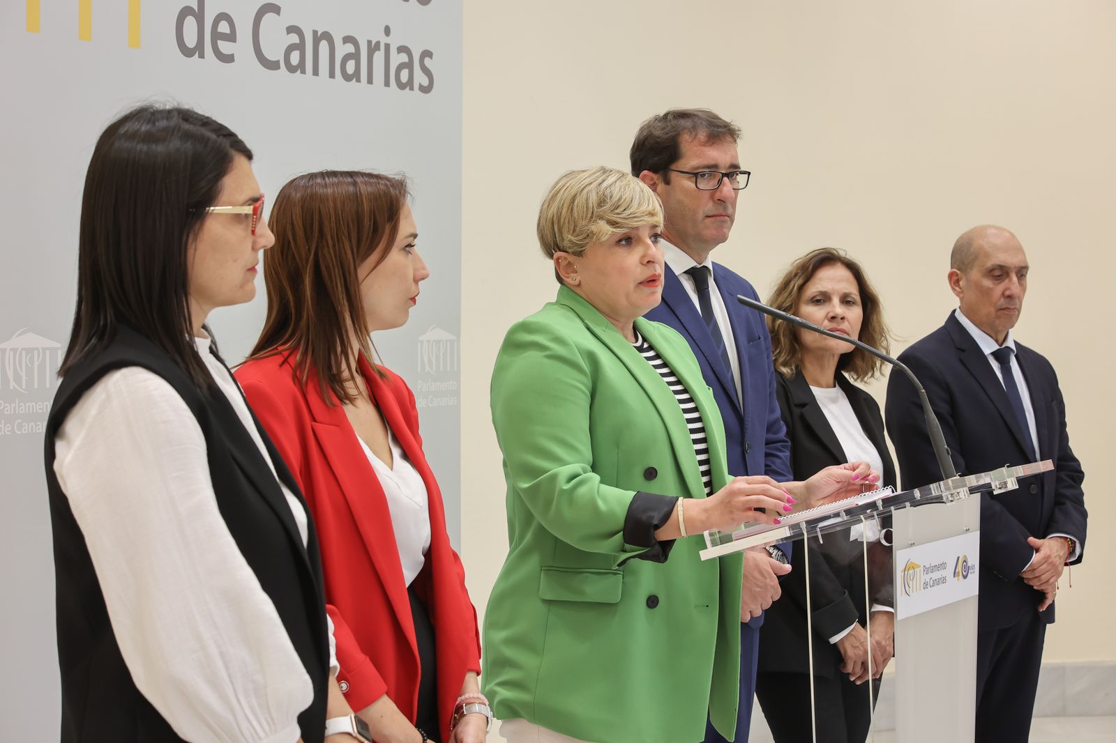 La portavoz del PSOE de Canarias en el Parlamento Canario, Nayra Alemán
