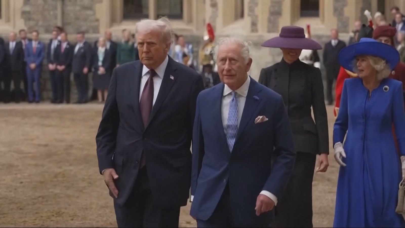 Los Trump visitan el Castillo de Windsor