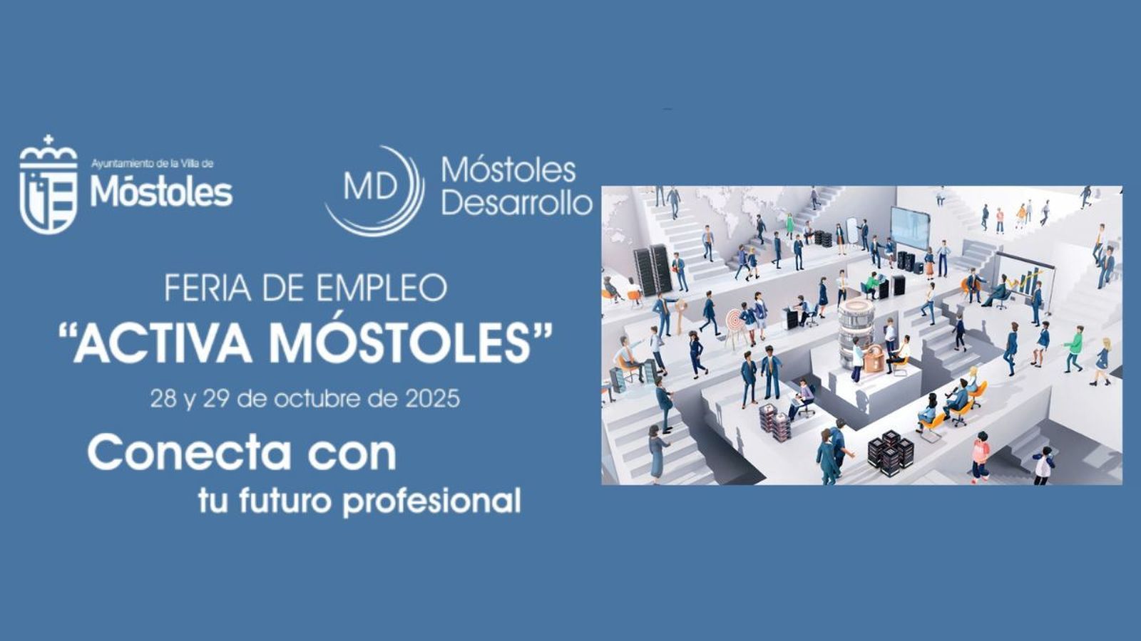 Móstoles celebra su Feria de Empleo Activa con 15 empresas y ofertas en varios sectores