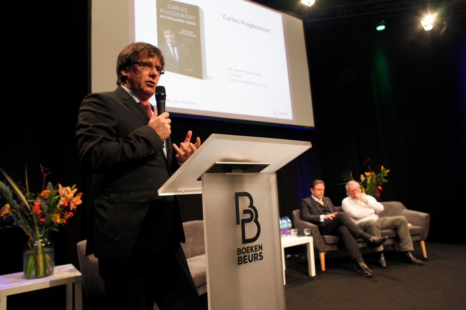 Carles Puigdemont, durante un acto