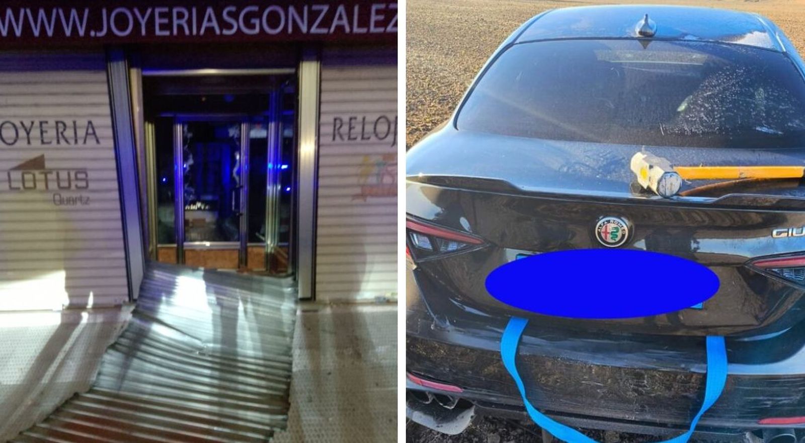 Alunizaje y tiroteo en una joyería de Coslada