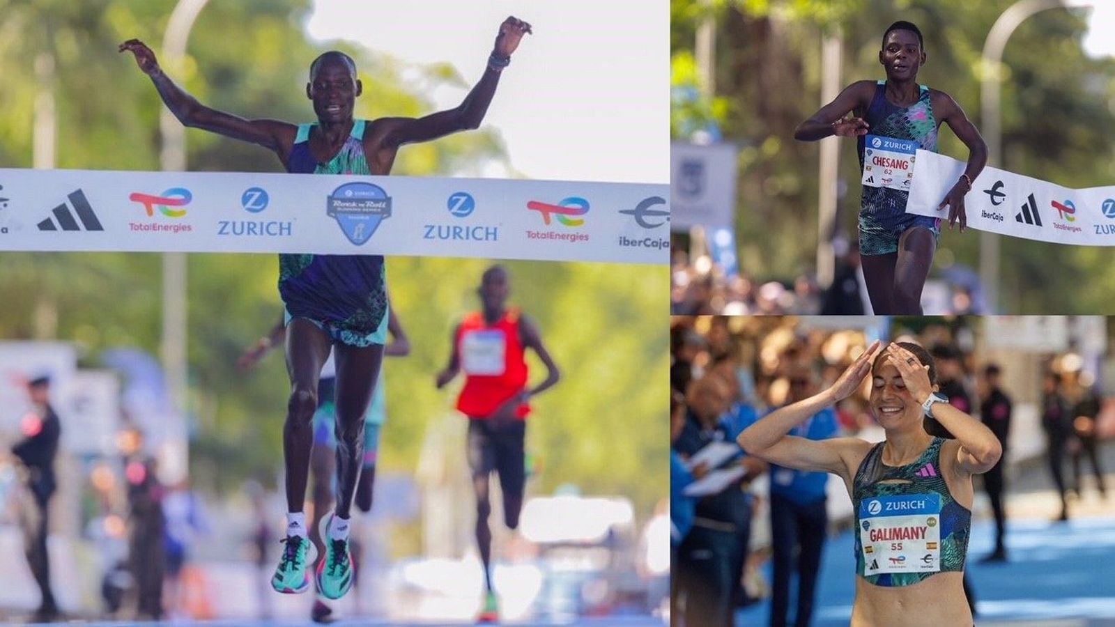 Galimany se suma a la fiesta de Kusuro y Chesang en el Maratón de Madrid