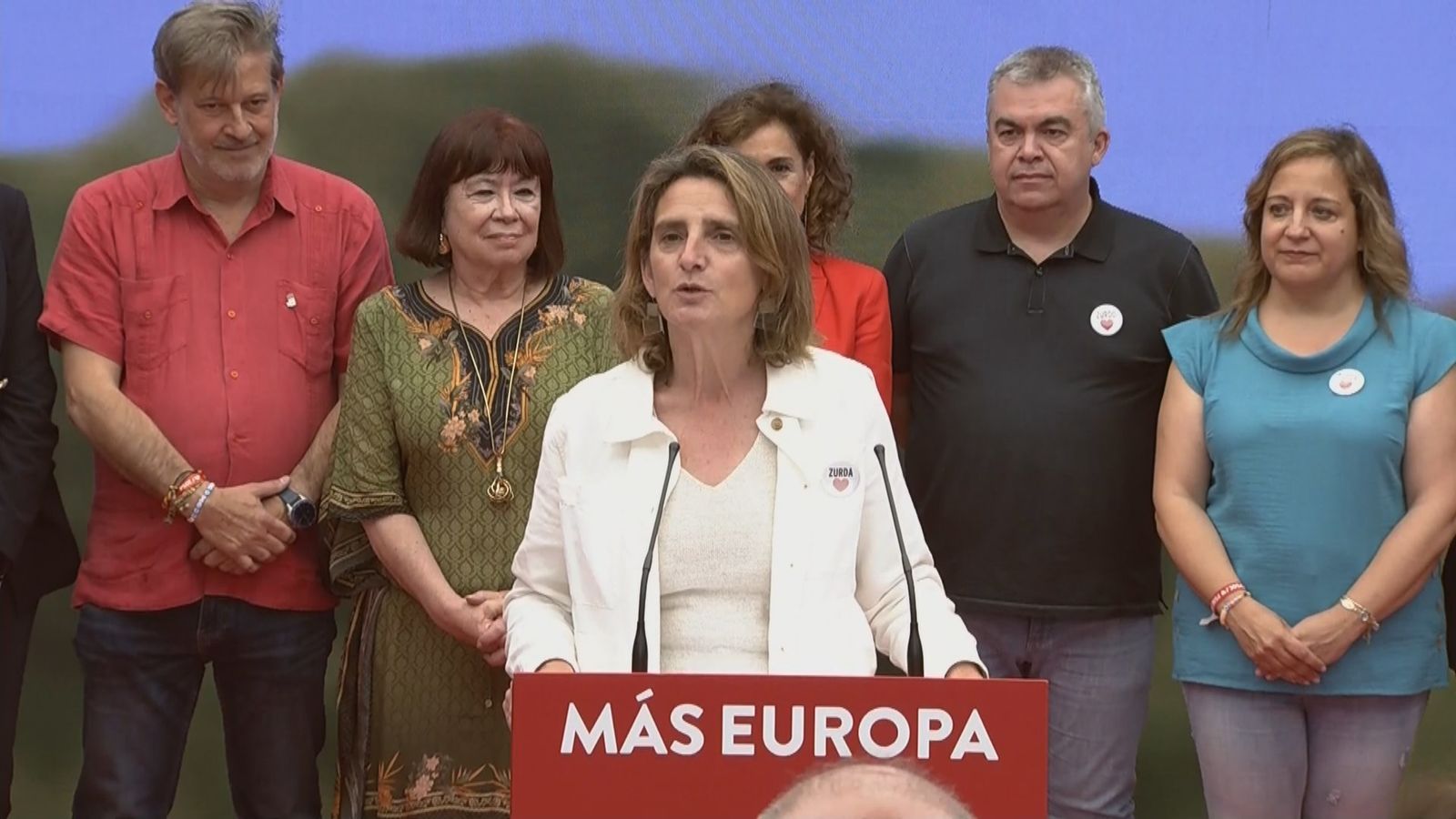 La candidata del PSOE, Teresa Ribera valora los resultados de las elecciones europeas