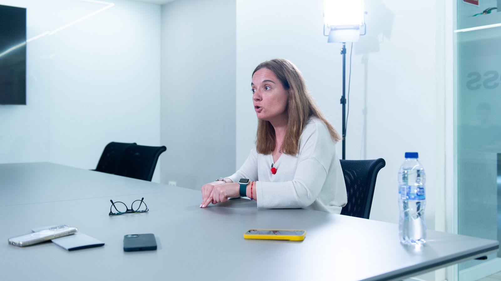 La alcaldesa de Getafe, Sara Hernández, durante una entrevista para Europa Press