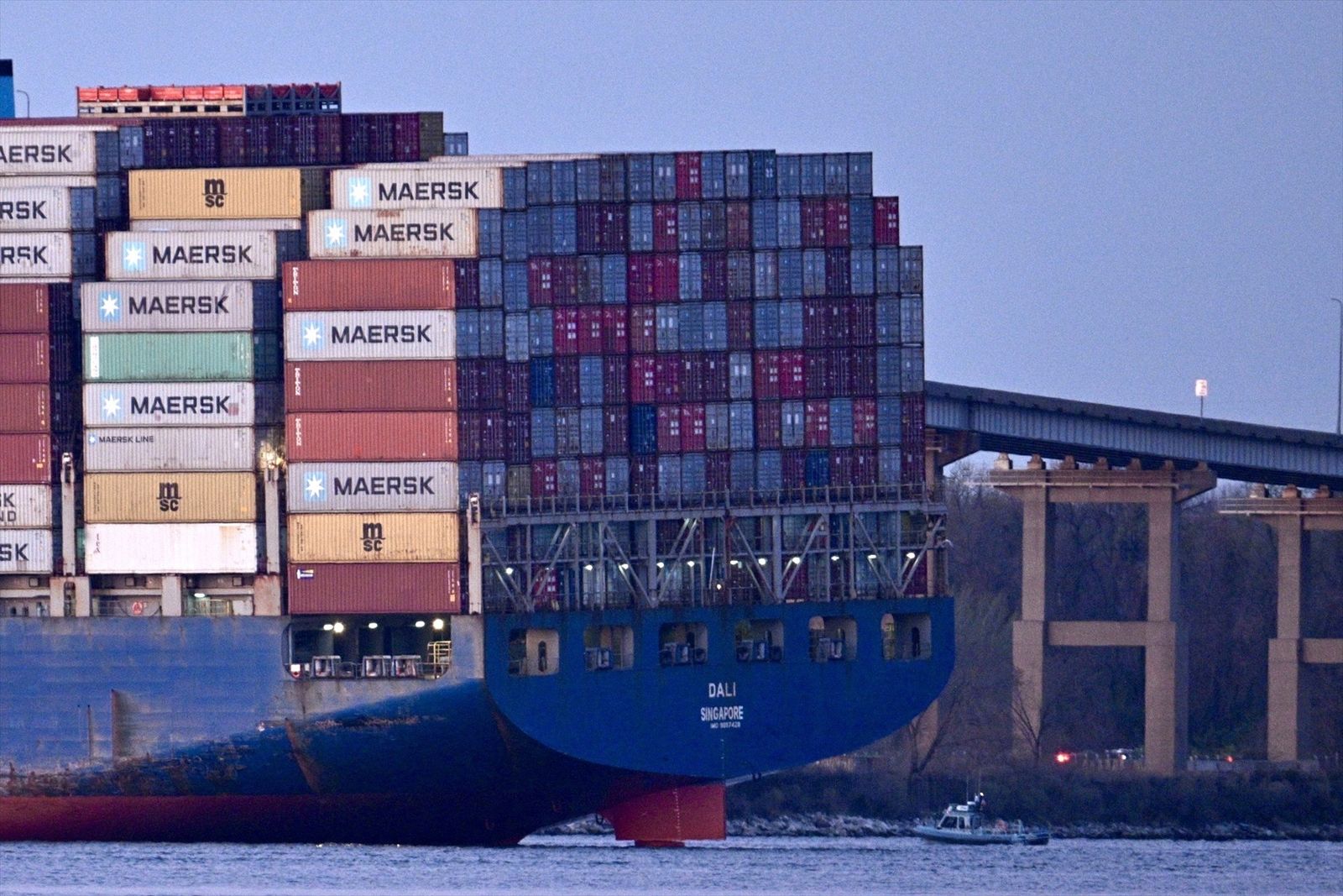 El carguero Dali, fletado por la naviera Maersk
