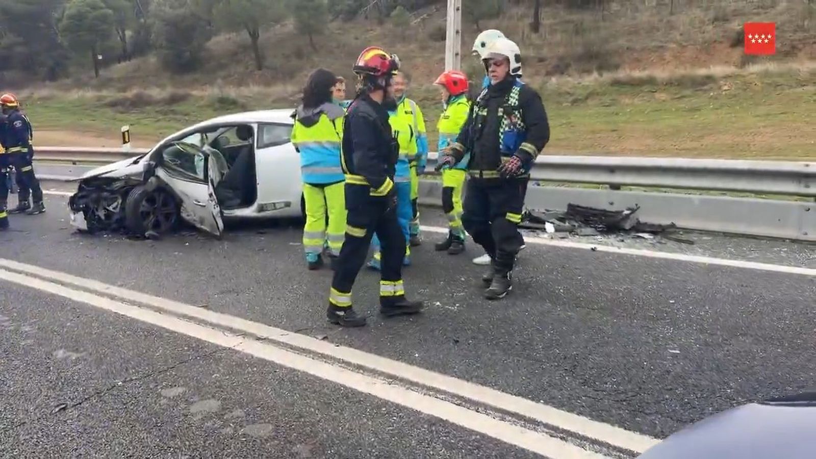 Tres heridos, uno muy grave, en un accidente en la M-501 en Navas del Rey