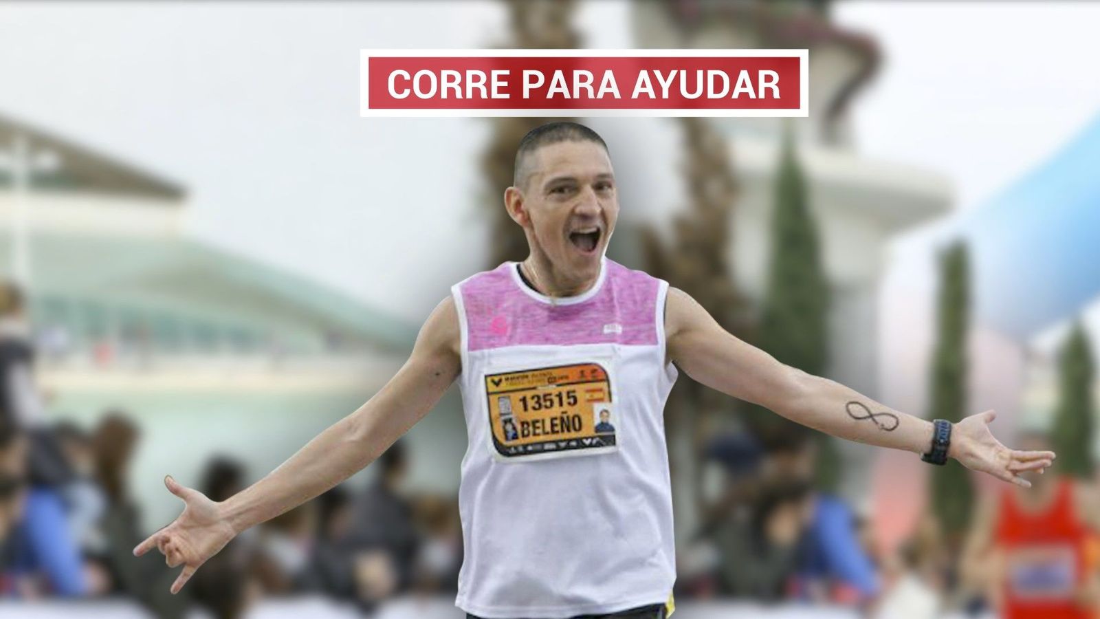 Javier Beleño, un maratoniano solidario