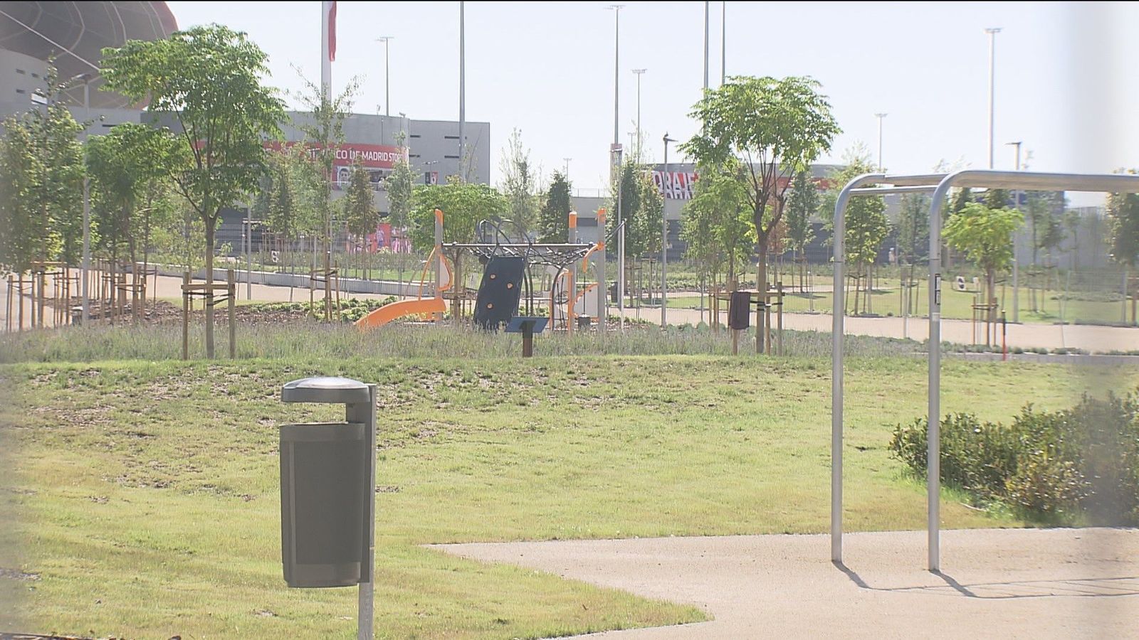 Nuevos jardines y zonas deportivas en los alrededores del Wanda Metropolitano