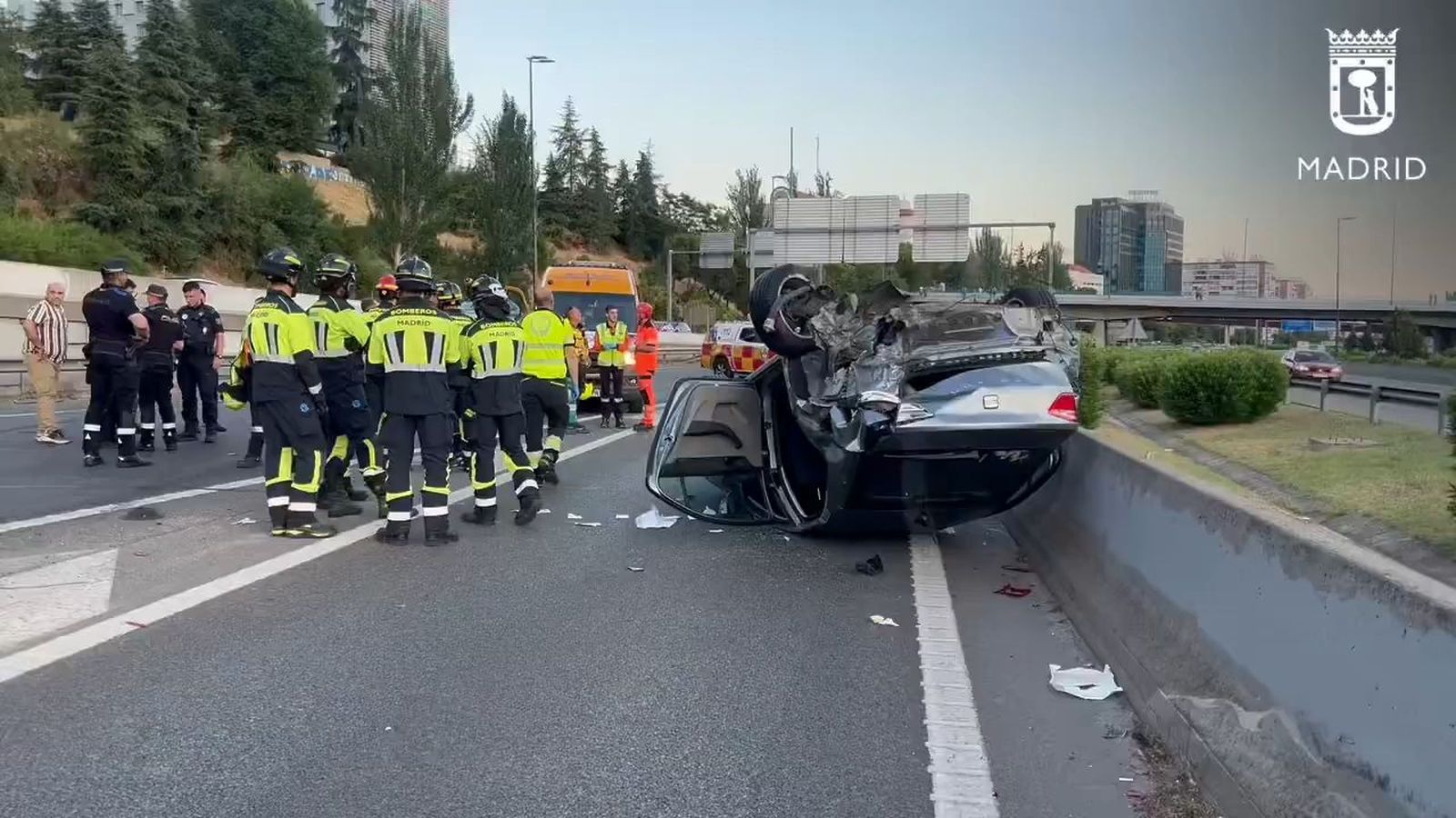 Accidente en la M-30
