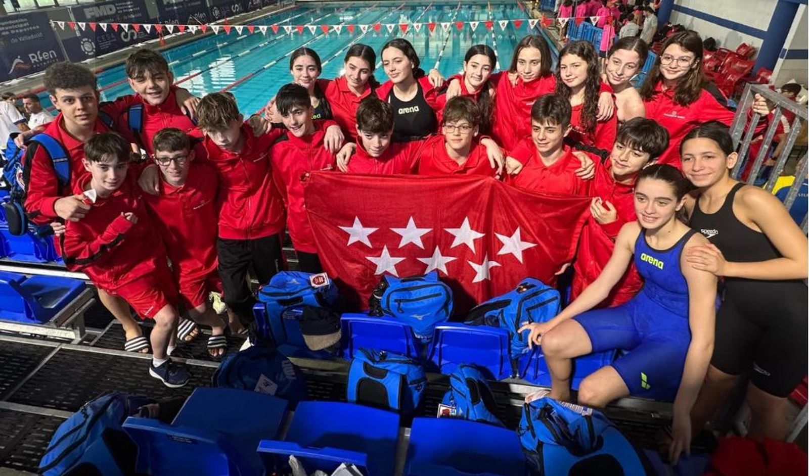 Equipo de la Comunidad de Madrid en el Campeonato de España de Natación