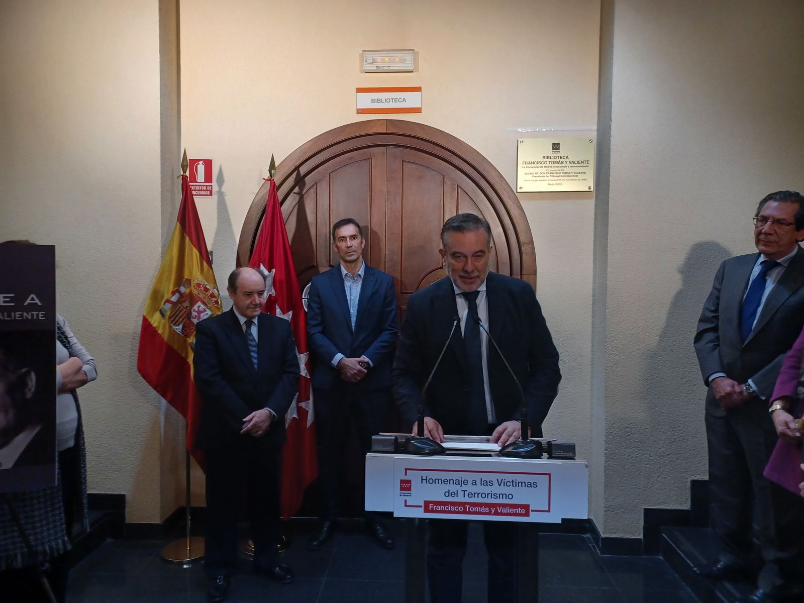 Enrique López, en el homenaje a las víctimas del terrorismo en la figura de Francisco Tomás y Valiente