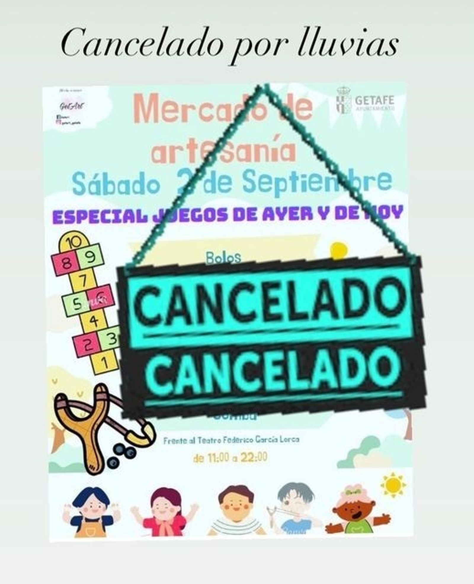 Getafe cancela su mercado de artesanía ante la previsión de lluvias para este sábado