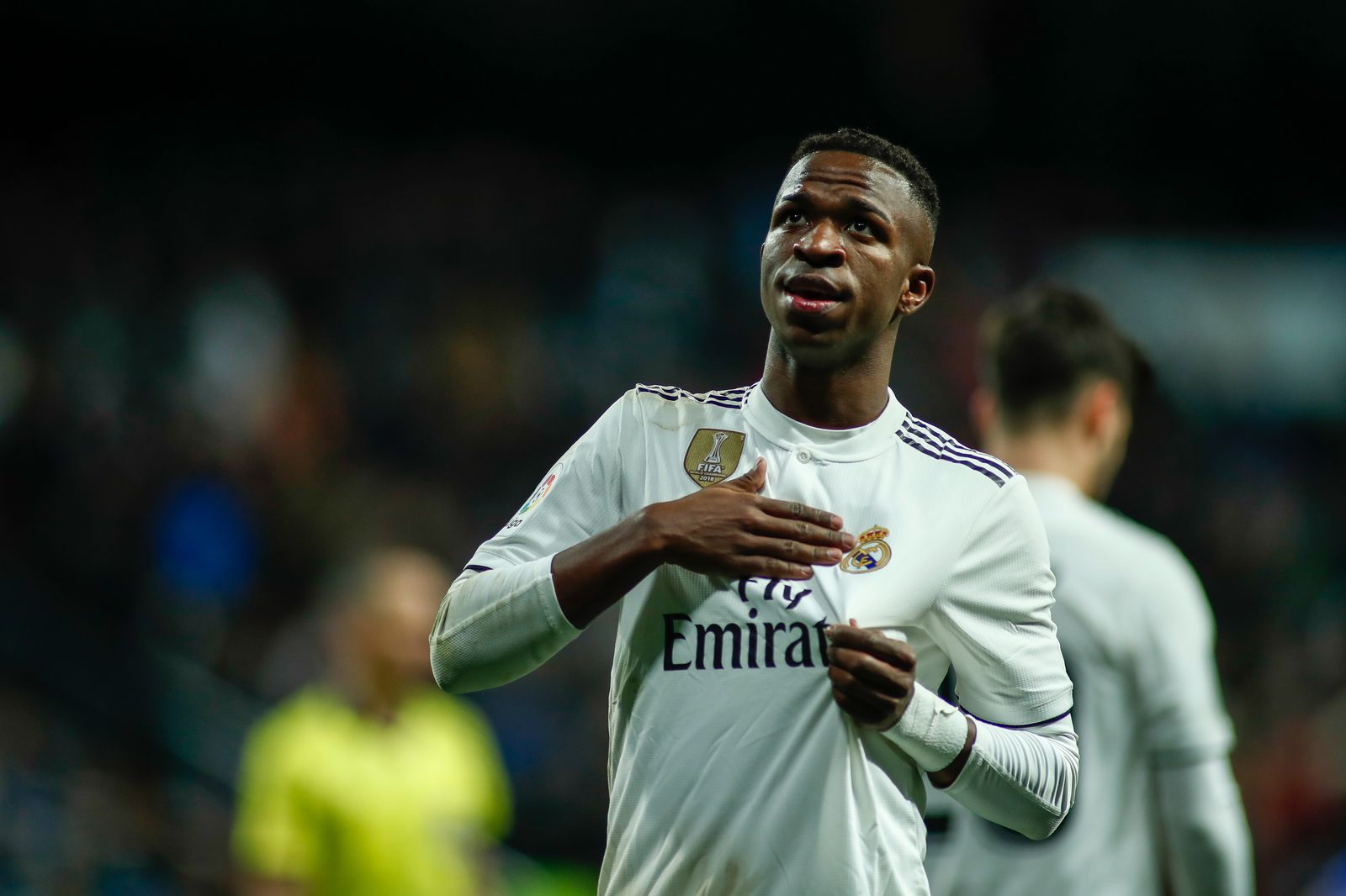 Vinicius celebra un gol frente al Barcelona