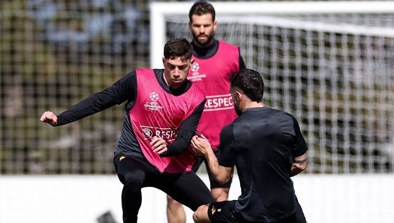 Último entrenamiento del Real Madrid antes de recibir al Leipzig