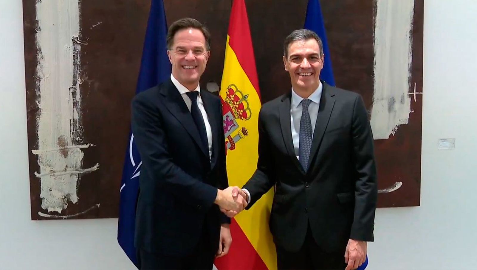 Sánchez reafirma ante Rutte su compromiso de llegar al 2% de inversión en defensa en 2029