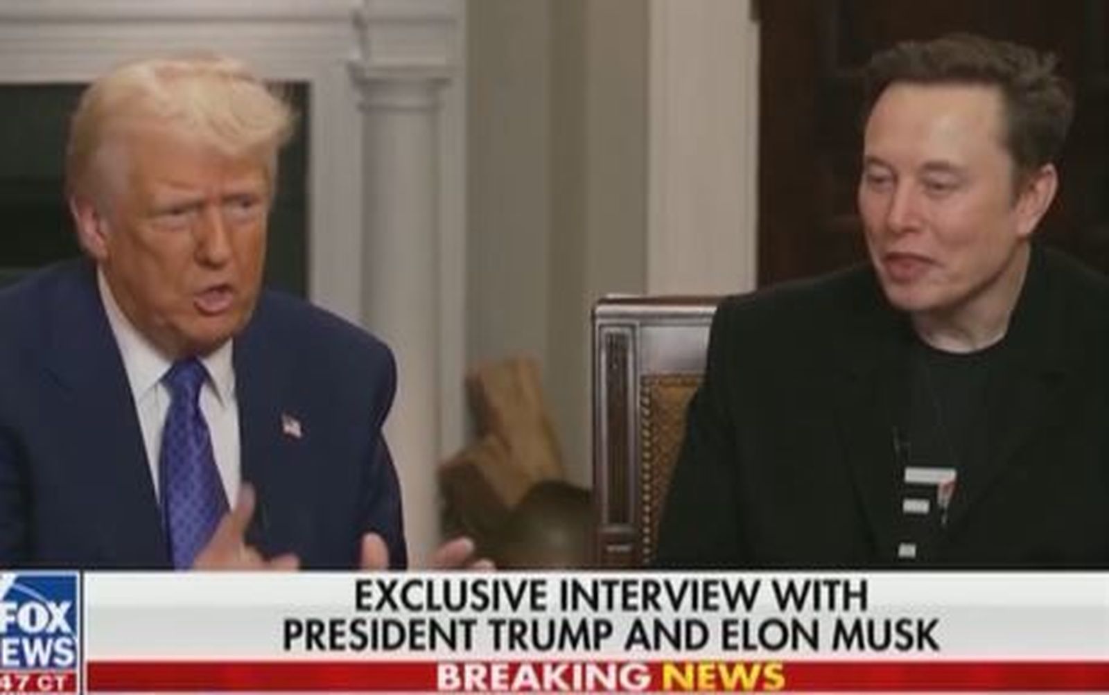 Trump y Musk muestran un frente unido en Fox y abogan por reducir la burocracia de EEUU