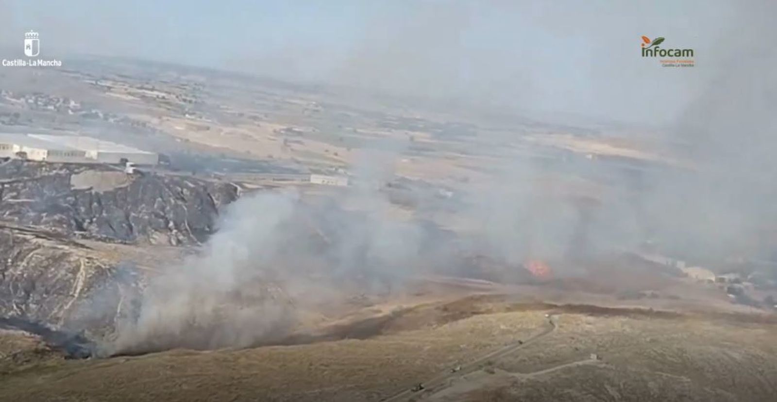 Incendio forestal en el paraje El Castrejón de  Seseña (Toledo)
