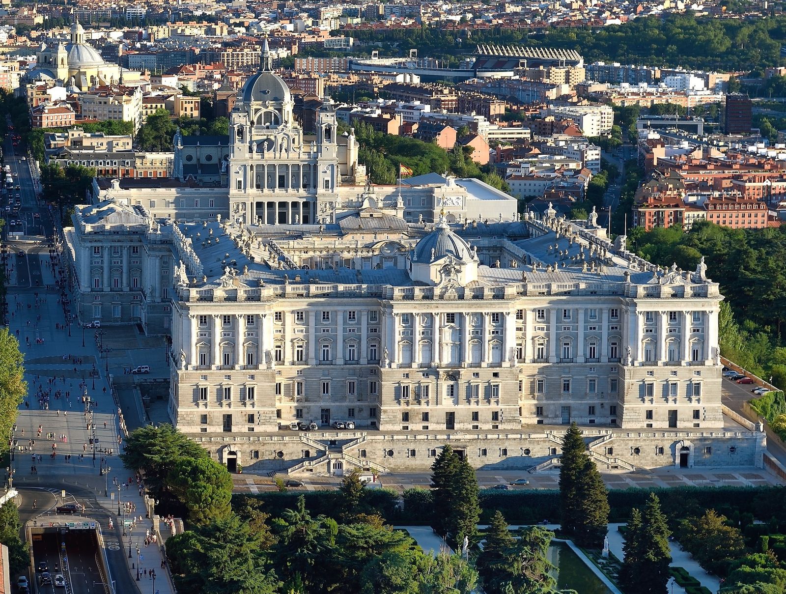 Vista aérea del Palacio Real de Madrid