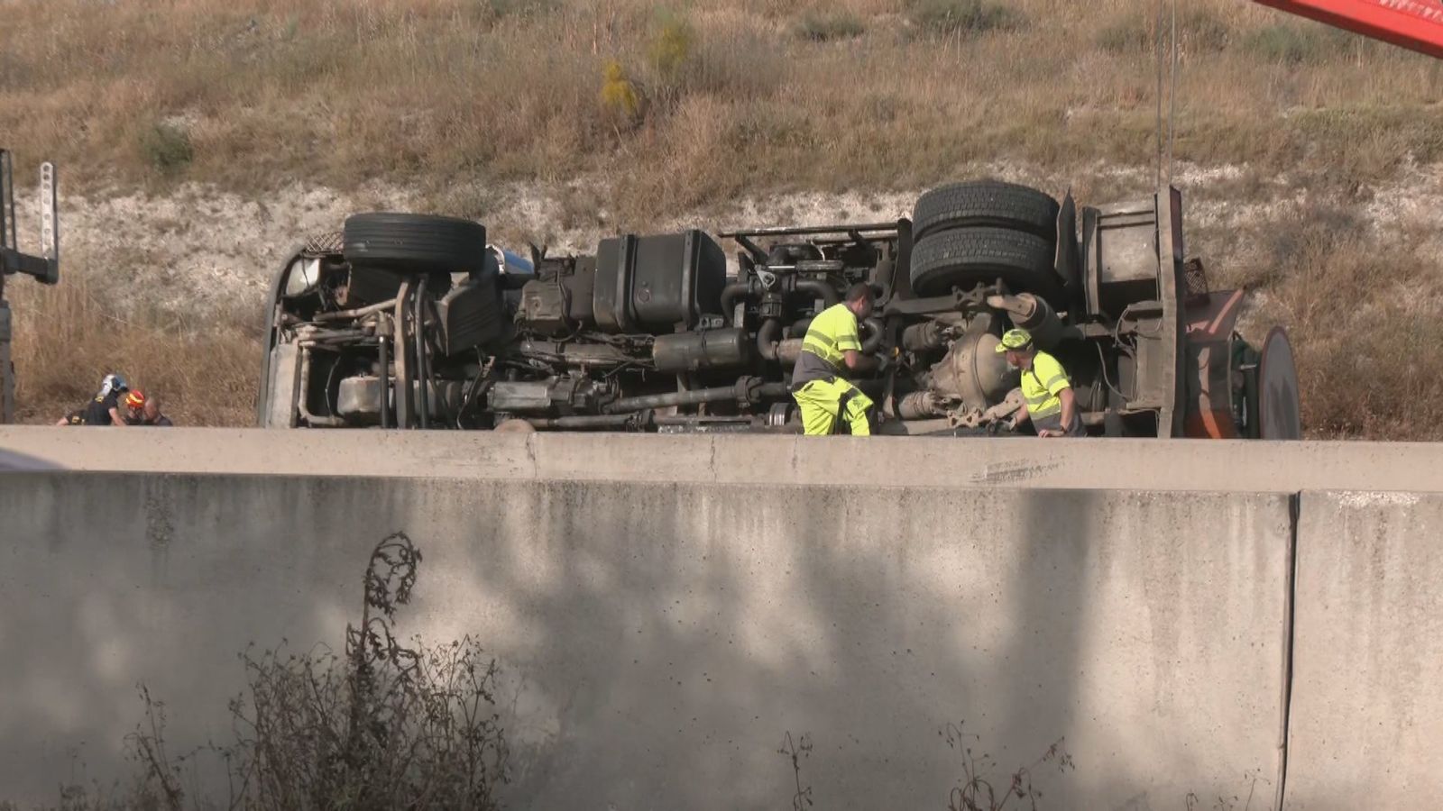 El vuelco de un camión provoca un gran atasco en la A-4 a la altura de Valdemoro