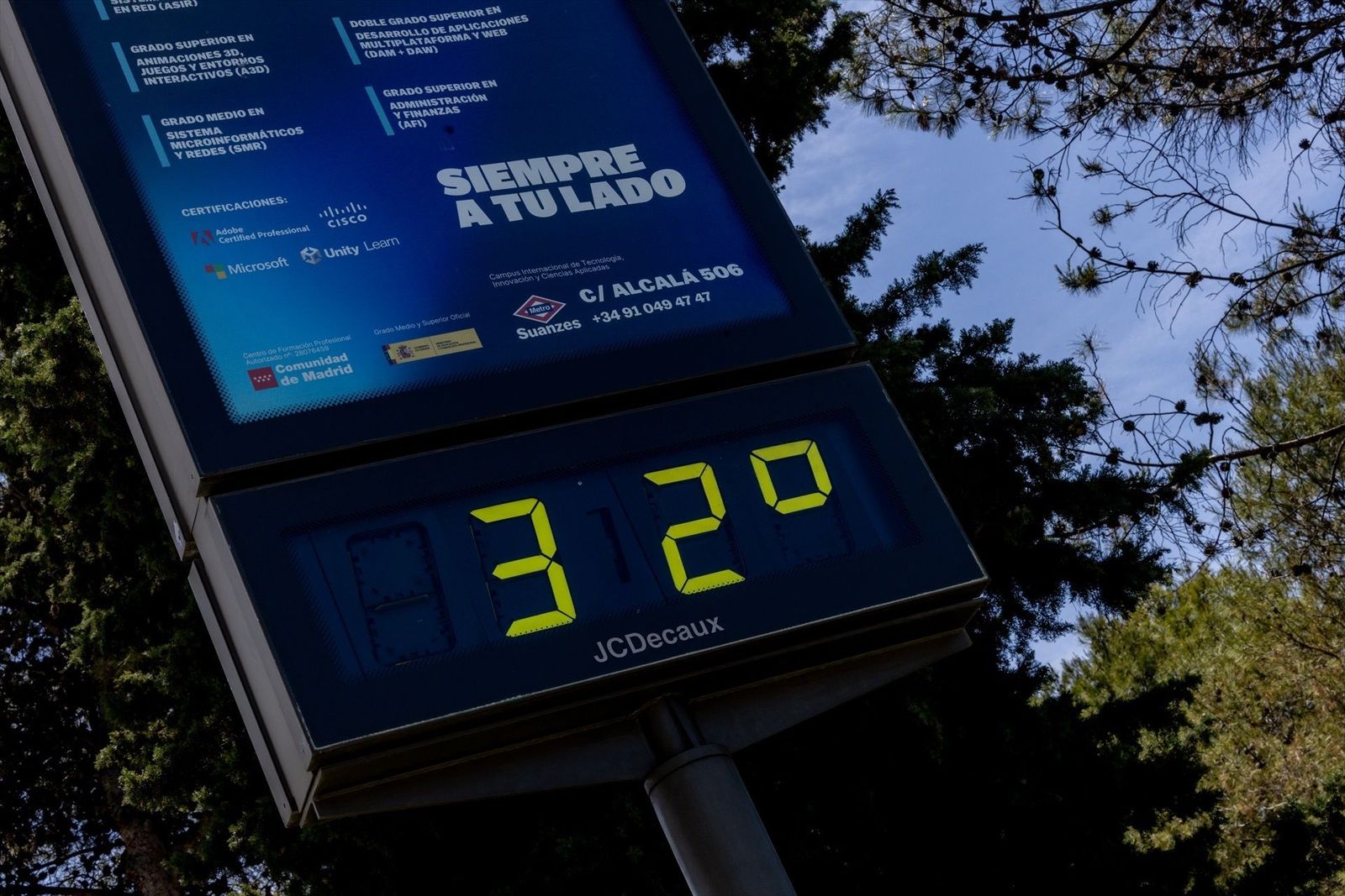 Termómetros por debajo de los 30ºC en la Comunidad de Madrid este viernes