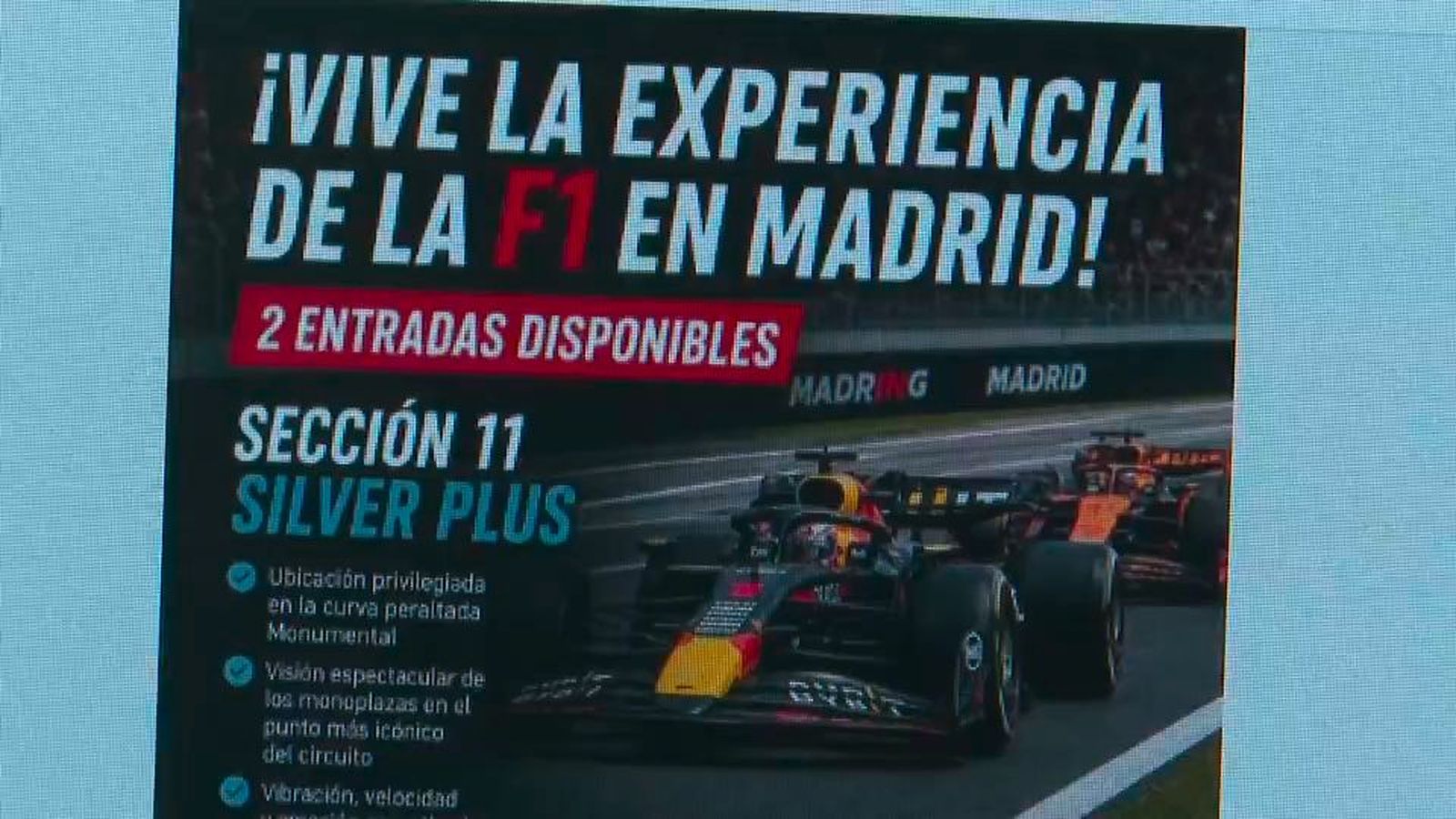Advierten de posibles estafas ligadas a la reventa de entradas del Gran Premio de Madring