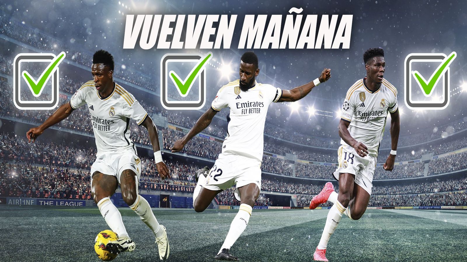 Tchouaméni, Rüdiger y Vinícius