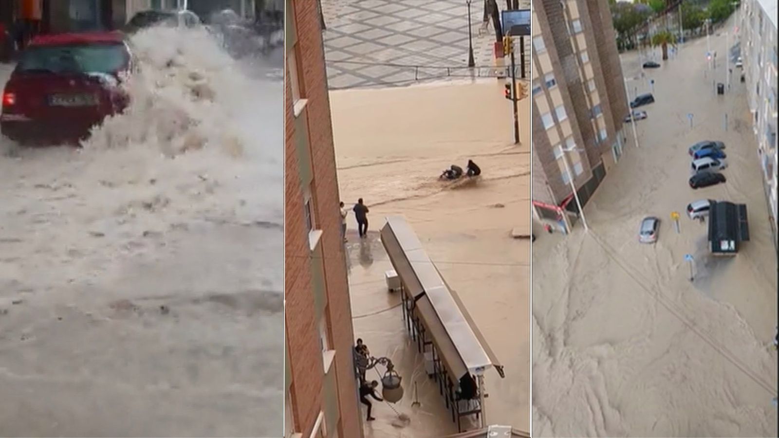 Las lluvias torrenciales provocan una quincena de rescates en Molina de Segura (Murcia)