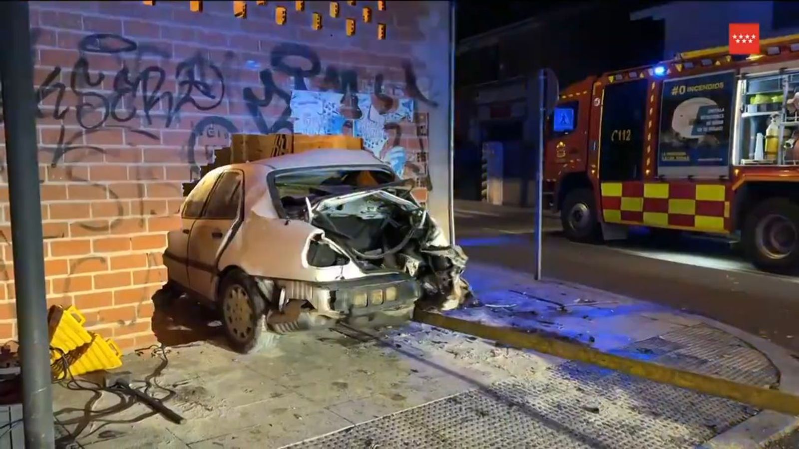 Coche empotrado en Valdemoro